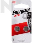 Energizer A76 BP2 (LR44) 1.5V Battery 2pc card