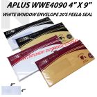 APLUS WWE4090 4" X 9" White Window Envelope 20'S (P&S)