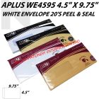 APLUS WE4595 4.5" X 9.75" White Envelope 20'S (P&S)