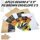 APLUS BE6090 6" X 9" FG Brown Envelope 5'S