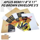 APLUS BE8011 8" X 11" FG Brown Envelope 5'S