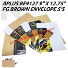 APLUS BE9127 9" X 12.75" FG Brown Envelope 5'S