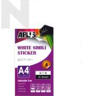 APLUS A4 White Simili Sticker 10'S