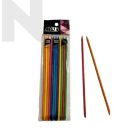 APLUS Round Wood Stick 17.5cm 12pcs - Colour