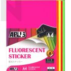 APLUS A4 Fluorescent Sticker - Mix Colour 100'S