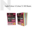 APLUS SN23-4L Stick On Note Cube - Light Colour (100'S X 4Col)