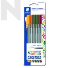 STAEDTLER 334 SBK6-1 Triplus Fineliner Set of 6 Colors (Earthia)