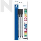 STAEDTLER 334 BK3 Triplus Fineliner Set of 3 Colors - Black Edition
