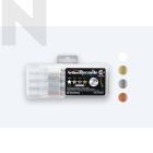 Artline EDF-3/4PSH2 Decorite Marker Flat Pen 3.0mm 4 Colour (Metallic)