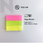 APLUS P32-3 25MM X 76MM Asst 3 Page Marker