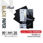 Cactus BS8020 A4 Black Simili Paper
