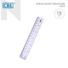 CBE RC15 Acrylic Ruler 15CM - Clear