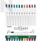 Zebra WYSS22 Clickart Marker 12 Color Set - Dark Color