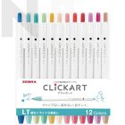 Zebra WYSS22 Clickart Marker 12 Color Set - Light Color