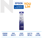 Epson LQ-590/590II/590IIN Ribbon Cartridge (Black) for LQ-590 / LQ-590II / LQ-590IIN (C13S015589 / S015337 / C13S015341)