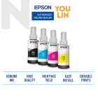 Epson T664 Ink Bottle (Black, Cyan, Magenta, Yellow)