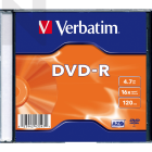 Verbatim DVD-R 16X 4.7GB 120Min With Slim Case