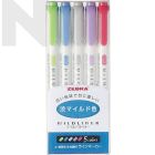 Zebra WKT7-5C-NC Mildliner Highlighter 5pcs