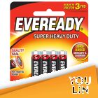 Eveready 1212BP4 AAA Super Heavy Duty Battery 4pc Card