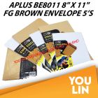APLUS BE8011 8" X 11" FG Brown Envelope 5'S