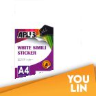 APLUS A4 White Simili Sticker 10'S