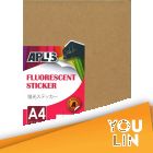 APLUS A4 Fluoresecent Sticker - Brown 10'S
