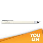 Faber Castell 342401 Neo Slim S/S Fountain Pen F - Ivory Shiny Chromed