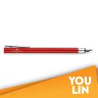 Faber Castell 342600 Neo Slim S/S Fountain Pen M - Oriental Red Shiny Chromed