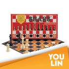 SPM Shahs Chess & Checkers Set - Standard 2 In 1 (SPM 88)