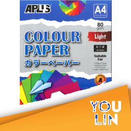 APLUS CP4601 A4 80gm Mix Light Colour Paper 30'S Asst - Card