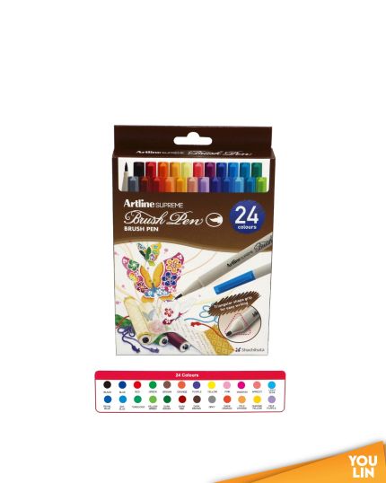 Artline EPFS-F/24W Supreme Brush Pen 24 Colour