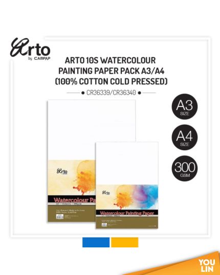 Arto CR36339/40 300GSM Watercolour Paper 10'S