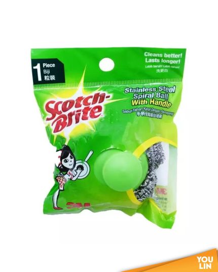 Scotch-Brite 333 Metallic Spiral Ball With Handle