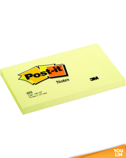 3M 655 (3'' x 5'') Post It Note - Yellow