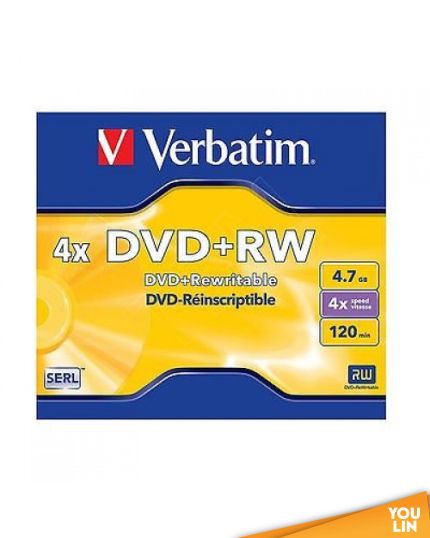Verbatim DVD+RW 4X 4.7GB 120Min With Jewel Case