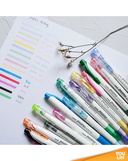UNI 103T Propus Window Highlighter Pen Double Sided Tip
