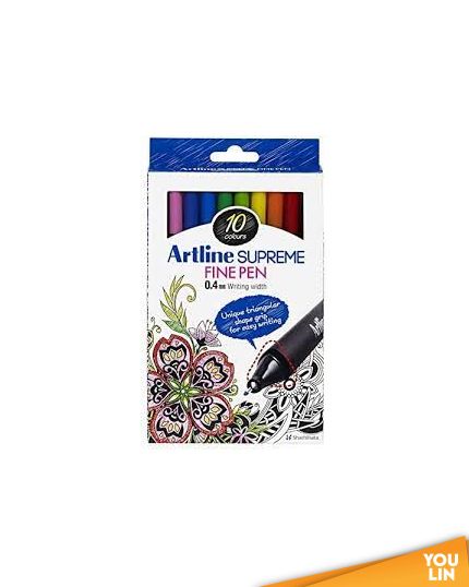 Artline EPFS-200/10W Supreme Writing Pen 0.4mm 10 Colour