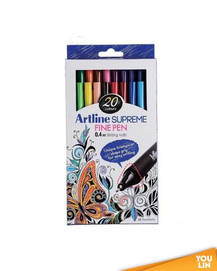 Artline EPFS-200/20W Supreme Writing Pen 0.4mm 20 Colour