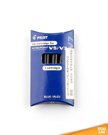 PILOT Bxs-Ic Ink Cartridge For Bxc - V5/V7 3Pcs/Pkt - Blue
