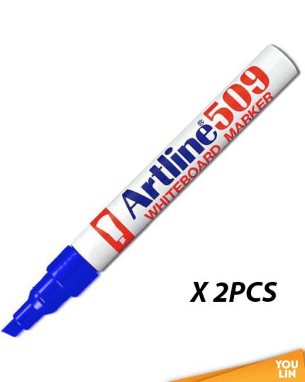 Artline 509A Whiteboard Marker Pen 2.0-5.0mm 2'S - Blue