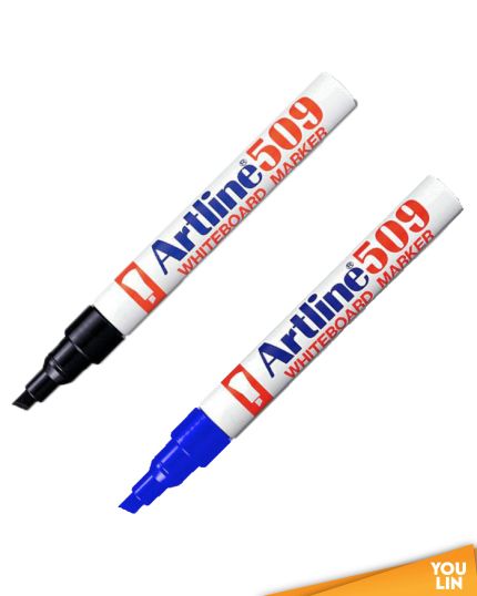 Artline 509A Whiteboard Marker Pen 2.0-5.0mm 2'S - Black/Blue
