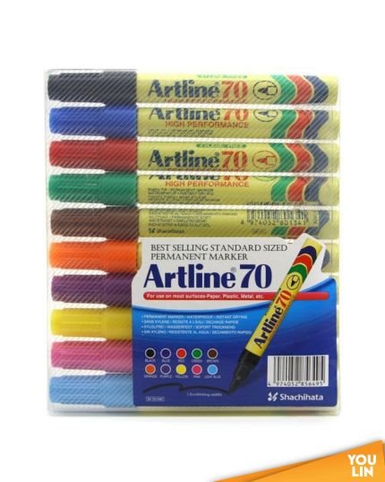 Artline 70 Permanent Marker Pen 1.5mm 10 Colour
