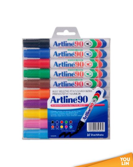 Artline 90 Permanent Marker Pen 2.0-5.0mm 2'S - Black