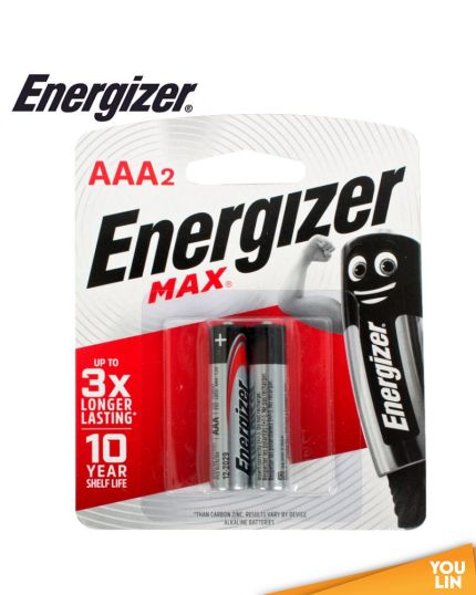 Energizer E92BP2M AAA Battery 2pc Card