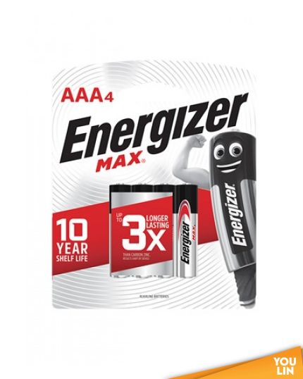 Energizer E92BP4M AAA Battery 4pc Card