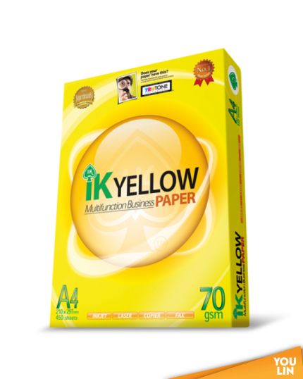 IK Yellow 70gsm A4 Paper 450's X 10reams