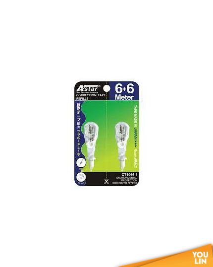ASTAR CT-1066-1 CORRECTION TAPE REFILL 6M X 6MM X2PCS