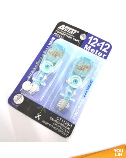 Astar CT-1125-1 Correction Tape Refill 12M X 5MM X2PCS