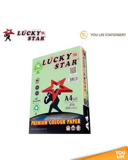 Luckystar CS195 A4 80gm Color Paper 450'S - Light Mix