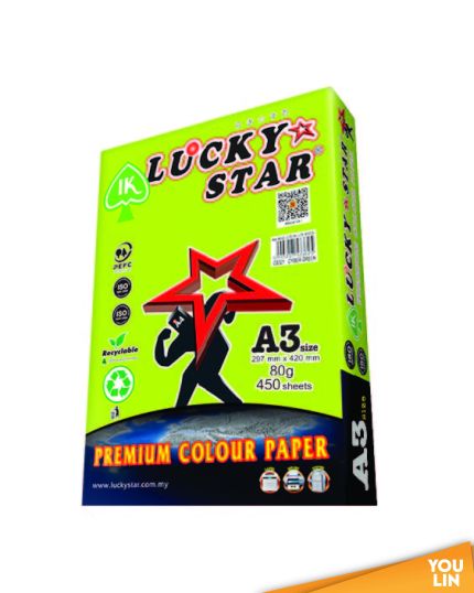 Luckystar CS321 A3 80gm Color Paper 450'S - Cyber Green